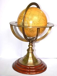 Globe Vintage en laiton bureau bureau table haut Globe mondial nouveau look et qualité article taille 7 pouces beau décor à la maison et cadeau - Product Image 4