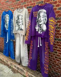 Venta al por mayor de ropa urbana personalizada de talla grande, 100% algodón, estampada con serigrafía, lavada al ácido, cortavientos, transpirable, de secado rápido, para invierno, de color liso. - Product Image 2