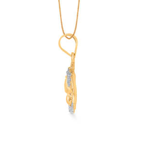 Colgante Religioso de Ganesha en Oro Amarillo Mangalmurta para Hombres y Mujeres - Product Image 3