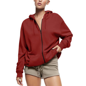 2025 nouveau personnalisé en gros sweats à capuche à fermeture éclair Yoga sweats haute qualité veste à capuche femmes blanc pleine fermeture éclair jusqu'à bases sweats à capuche - Product Image 3