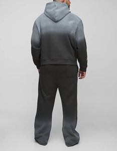 <b>Tie</b> Dye two color design loose fit custom design plus size 100% Cotton Slim Fit Winter <b>Men</b> Streetwear Stacked Tracksuits - Product Image 5