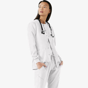 Premium Unisex <b>White</b> <b>Lab</b> <b>Coat</b> Scrub Uniform Cotton Polyester Blend Medical Doctor And Nurse Hospital Workwear For Men And Women - Product Image 3
