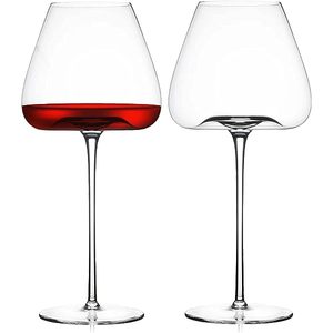 Nuevo Vaso de Vino Corto de Vidrio Moderno TQC de Lujo, 220 ml, Transparente, Grabado, para Bar, Restaurante, Bodas y Eventos - Product Image 2