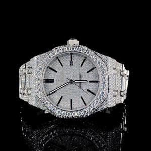 Hip Hop à la mode élégant buste vers le bas automatique mécanique glacé Moissanite diamant clouté montres de luxe pour hommes femmes - Product Image 2