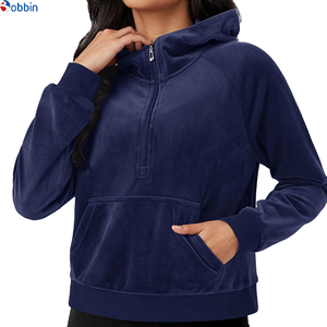 Sudadera con Capucha para Mujer de Talla Grande Más Vendida - Logotipo Frontal Bordado Personalizado 100% Algodón Felpa Servicio OEM - Product Image 4