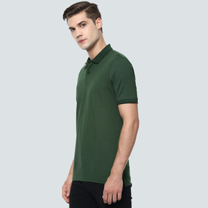 Polos transpirables de color sólido con logotipo personalizado para hombre, ropa informal, nuevo diseño, éxito de ventas - Product Image 3