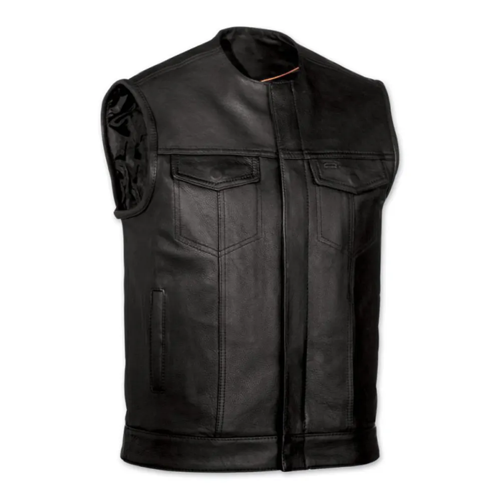 Custom Premium Quality Motorbike Leather Vest 2033 for Men All Sizes and Colors Available Breathable Vest