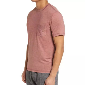 2025 Summer Arrival Casual wear Custom Colour Regular Fit Round Neck T <b>Shirt</b> <b>With</b> Front <b>Pocket</b> In Reasonable Rates - Product Image 3