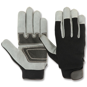 Nouveaux gants de mécanicien en cuir de qualité supérieure résistants à la chaleur antistatiques antivibrations sans silicone sans poudre personnalisables - Product Image 1