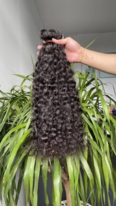 Venta caliente de alta calidad 100% virgen cutícula alineada birmano rizado Extensiones de Cabello Humano Máquina doble trama cabello vietnamita - Product Image 4