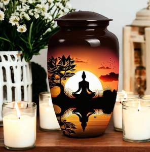 โกศใส่เถ้ากระดูกพระอาทิตย์ตกดินสำหรับผู้ใหญ่ผู้หญิงผู้ชายที่เผาศพโกศใส่เถ้ากระดูกสำหรับใส่ในงานศพของผู้หญิงผู้ชายตกแต่งด้วยขนาดที่กำหนดเองได้ - Product Image 5
