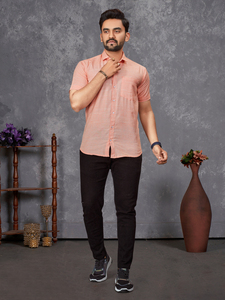 Stylish slub cotton Casual Mens Shirts với <span class=keywords><strong>Soft</strong></span> Touch vải tốt nhất cho các sự kiện mùa hè các cuộc tụ họp và bán trang phục chính thức - Product Image 2