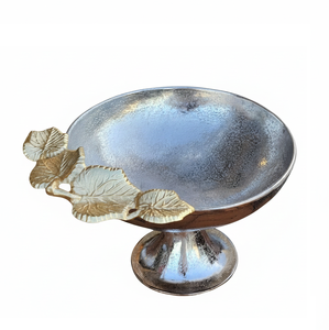 Bol décoratif vintage écologique en feuille de lotus dorée moderne, plat à fruits en aluminium, centre de table, plat pour la maison, l'hôtel, le mariage - Product Image 6