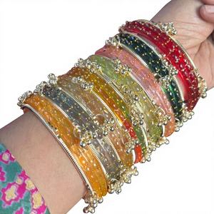 Glass Chudiyan <b>Sets</b> Elegant Style Latest Festive Eid & Party Wear Kashmiri <b>Bangle</b> Churian For Girls - Product Image 1