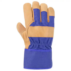 Gréeur canadien le mieux classé Vêtements de travail d'hiver haute visibilité Gants de sécurité Logo personnalisable Vestes en cuir fendu en cuir de vachette renforcé - Product Image 6