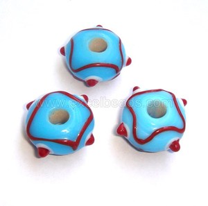 Premium <b>Crystal</b> Lampwork Glass Turquoise Rondelle Shape <b>Beads</b> for Jewelry Making Handmade Loose DIY <b>Bracelets</b> Necklaces Earrings - Product Image 3