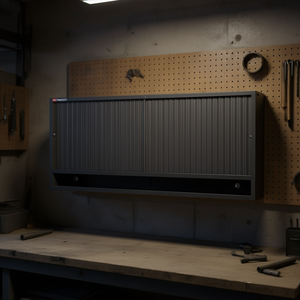 Armoire à outils murale noire Facom avec 3 compartiments et volet roulant - Product Image 3