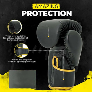 Guantes de Boxeo de Cuero Vacuno Personalizados de Alta Calidad de la Industria Unbridleds, Marca Privada, Antideslizantes, Transpirables y Elásticos para Exteriores - Product Image 3