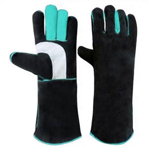 Gants de sécurité industriels durables et personnalisés en cuir de vache renforcé avec une meilleure lisibilité Visibilité Gants de soudage Vente en gros - Product Image 3
