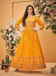 Vestido Kurti con estampado de rayón pesado de diseñador de diseño moderno de lujo para ropa de fiesta de Festival disponible a precio mayorista - Product Image 2