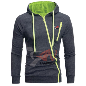 Sudadera con Capucha Personalizable para Hombre, de Algodón, con Impresión de Logotipo de Alta Calidad, Cremallera Lateral, Ropa de Invierno - Product Image 4