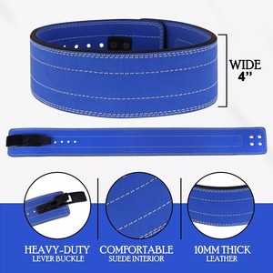 Cinturones de Gimnasio de Cuero para Levantamiento de Pesas - Resistentes, Compresión, Transpirables, Antideslizantes, Color y Talla Personalizables, Unisex - Product Image 3