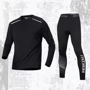 Ensemble de survêtement sport décontracté 2 pièces à capuche à séchage rapide pour hommes et femmes, grande taille, motif uni, pour l'entraînement en salle de sport, collection automne - Product Image 2