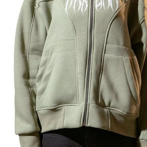 Sudadera con Capucha Personalizada 100% Algodón Felpa con Cierre Completo Transpirable Estilo Urbano para Invierno - Product Image 4