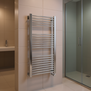 Radiatore Ercos Opera Chrome 600 X 1120 mm, Elegante Portasciugamani - Product Image 3