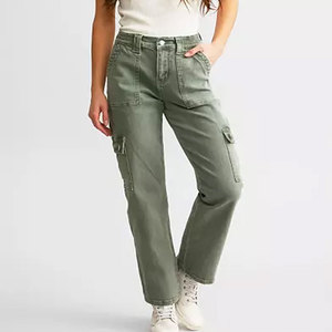 Pantalon cargo pour hommes en coton et polyester avec logo personnalisé, noir, fermeture à la taille élastique, poches latérales multiples, service OEM disponible - Product Image 1