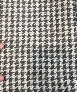 Tela Tejida Orgánica de Lana/Poliéster de 300 Gsm con Patrón de Pata de Gallo, Color Café Beige, Ecológica, Ligera, Color Café Beige - Product Image 2