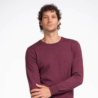Maglione G MAN da Uomo in Lana Merino, Girocollo, Prodotto in Italia, Traspirante, Anti-Pilling, 280g, Lavorato a Maglia, Manica Lunga