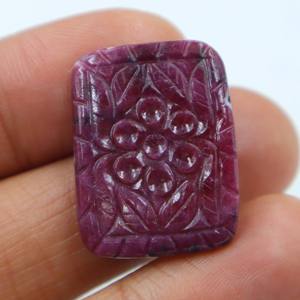 Pierre précieuse cabochon en rubis rouge naturel sculpté, pierre lisse sculptée à la main, fournisseur en gros de pierres pour bijoux - Product Image 2