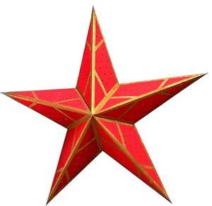 fabric <b>santa</b> clause electric Metal Glittery Star For Xmas Decorations Beautifully Crafted From India Authentic Piece - Product Image 1