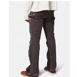 Pantalones acampanados de diseño personalizado Pantalones estampados cómodos transpirables para exteriores con técnicas lavadas para todas las estaciones-Etiqueta privada - Product Image 3