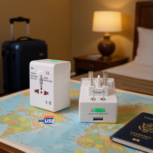 White <b>Universal</b> Travel AC Power <b>Adapter</b> for USA EU AU UK - Product Image 3