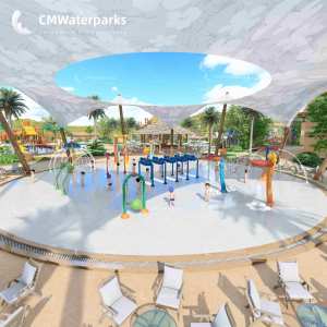 Disegno 3D di Parco Acquatico Casa sull'Acqua Negozio Acquatico in Vetroresina - Product Image 2