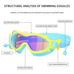 Hot Selling New Children's Macaron Swimming Goggles PC Anti-fog Swimming Goggles Waterproof Kids Swimming Goggle