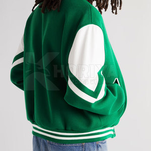 Veste Letterman Varsity en laine d'hiver classique pour hommes Veste de baseball pour couples brodés personnalisable avec col - Product Image 3