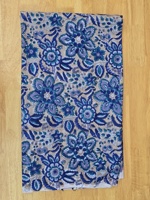 Tela de Algodón Ecológica con Estampado Floral Azul Paisley, Material Premium para Confección de Vestidos, Bolsos y Textiles para el Hogar