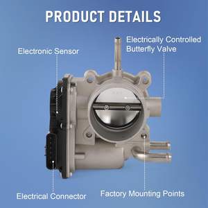 Conjunto de cuerpo de acelerador electrónico para <span class=keywords><strong>Hyundai</strong></span> Veloster 2012-2017 Accent 2012-2019 Kia Rio Soul Dodge Attitude 1.6L 4Cyl - Product Image 4