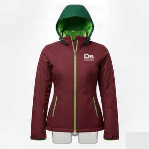 Veste coupe-vent Softshell pour femmes en nylon polyester résistant à l'eau avec Offre Spéciale à fermeture éclair sur le devant avec logo - Product Image 3