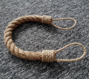 Butée de porte .. Corde de jute .. Décor nautique .. Bouchon d'animal de porte .. Retenues industrielles - Product Image 2