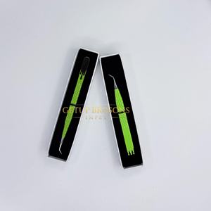 Pinzas de Extensión de Pestañas Getup Brosons Impex de Acero Inoxidable con Aislamiento de 45 Grados, Recubrimiento de Polvo Verde, Herramienta Profesional - Product Image 2
