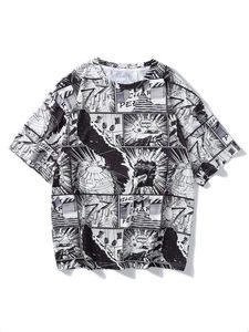 Vente en gros T-shirt 100% coton imprimé d'un poids lourd personnalisé de haute qualité T-shirt oversize à épaules tombantes T-shirt Boxy Fit - Product Image 6