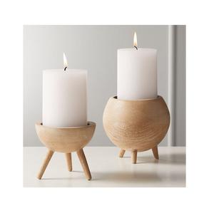 Candelabro Decorativo de Madera para Decoración de Interiores del Hogar con un Estilo Rústico y Moderno Minimalista - Product Image 1