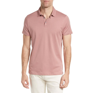 Camisetas de polo de negocios para hombres, camisetas de golf para jóvenes de mediana edad, talla grande, manga corta, cuello vuelto, patrón sólido, lona al por mayor - Product Image 1