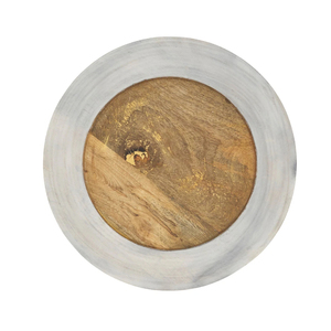 Assiette de présentation en bois naturel fabriquée à la main avec motif rond Artisanat intemporel pour les fêtes de mariage Exportée en Inde en vrac - Product Image 2
