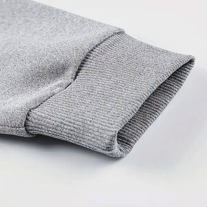 เสื้อมีฮู้ดสำหรับผู้ชายผ้าคอตตอนย้อมสีล้วนขนาดพลัสไซส์ - Product Image 4