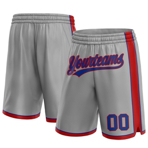 Pantalones cortos de baloncesto Industrie Direct Engro Sportswear Custom Grey Royal-Red Pantalones cortos de baloncesto auténticos - Product Image 1
